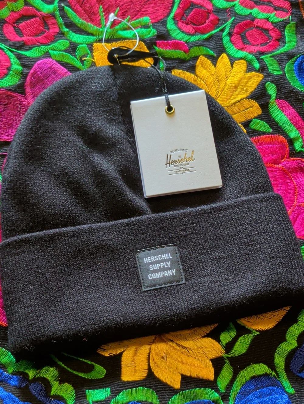 Herschel Supply Company Black Knit Cuffed Beanie